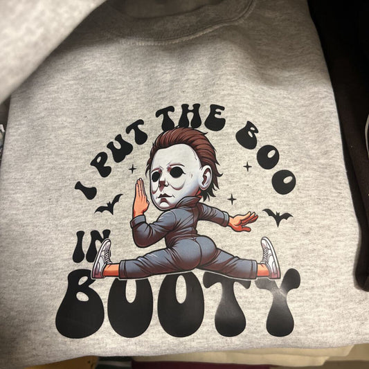 Boo Sweatshirt- Grey-Large