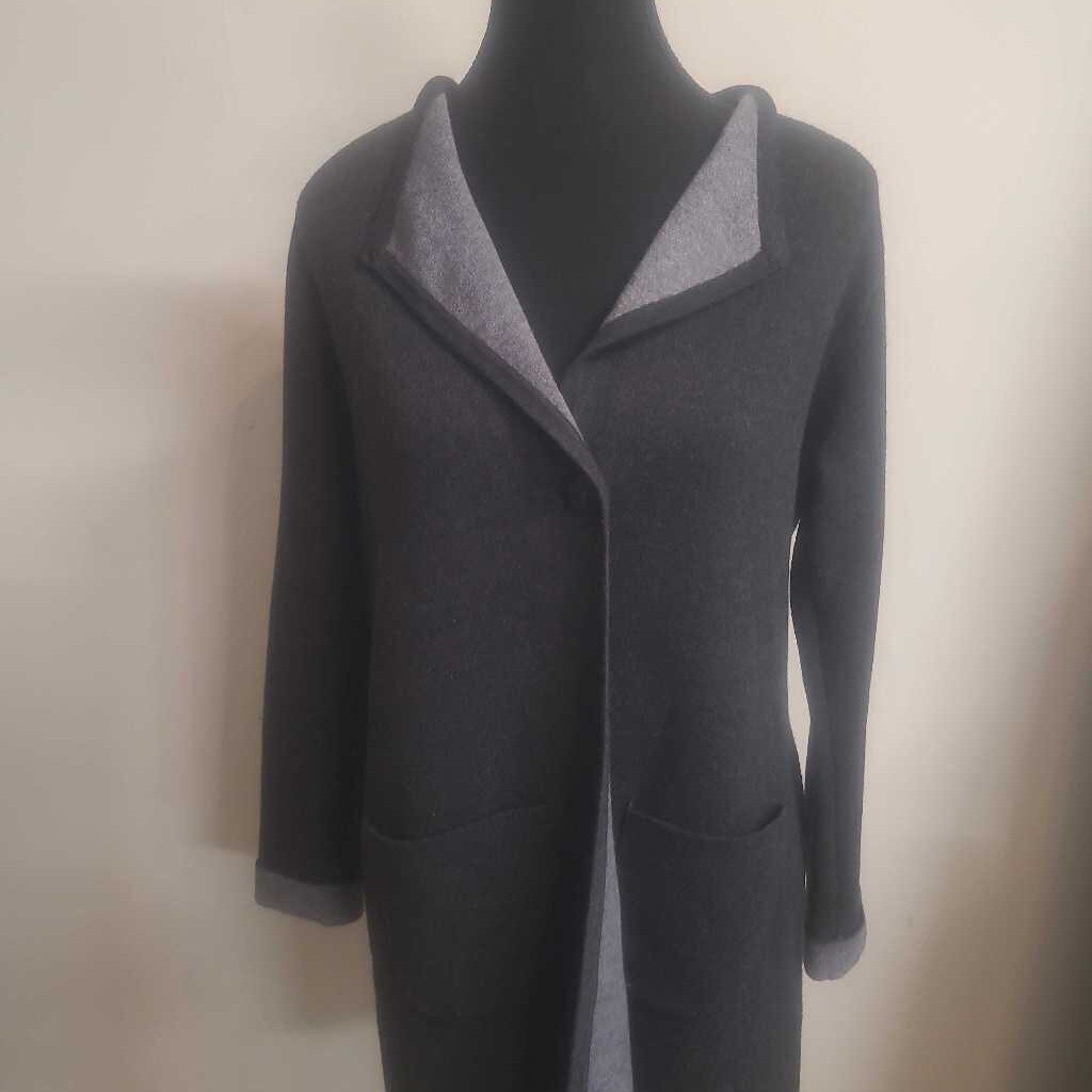 DARK GREY LONG CARDIGAN/JACKET