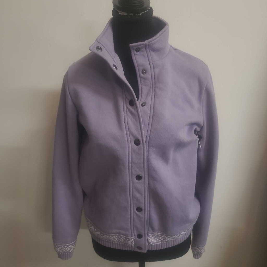 MAUVE BUTTON FRONT SWEATSHIRT