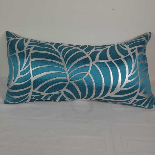 TEAL/SILVER DOWNFILLED PILLOW