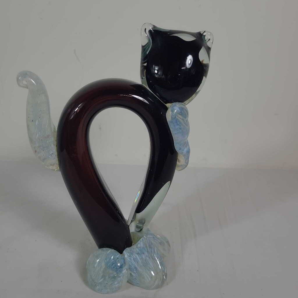 MURANO GLASS black CAT