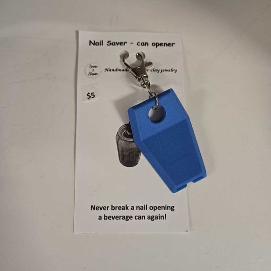 NAIL SAVER - BLUE - BEVERAGE OPENER