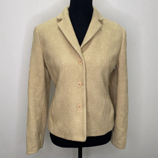 JONES NEW YORK - PALE YELLOW TWEED BLAZER