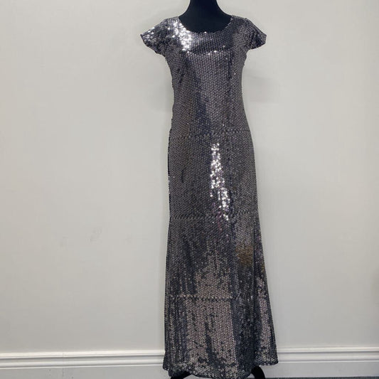 SEQUIN SHORT SLEEVE MAXI DRESS