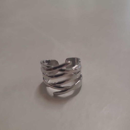 SILVER COIL RING