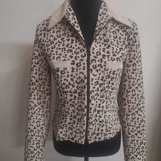 CROPPED LEOPARD PRINT JACKET