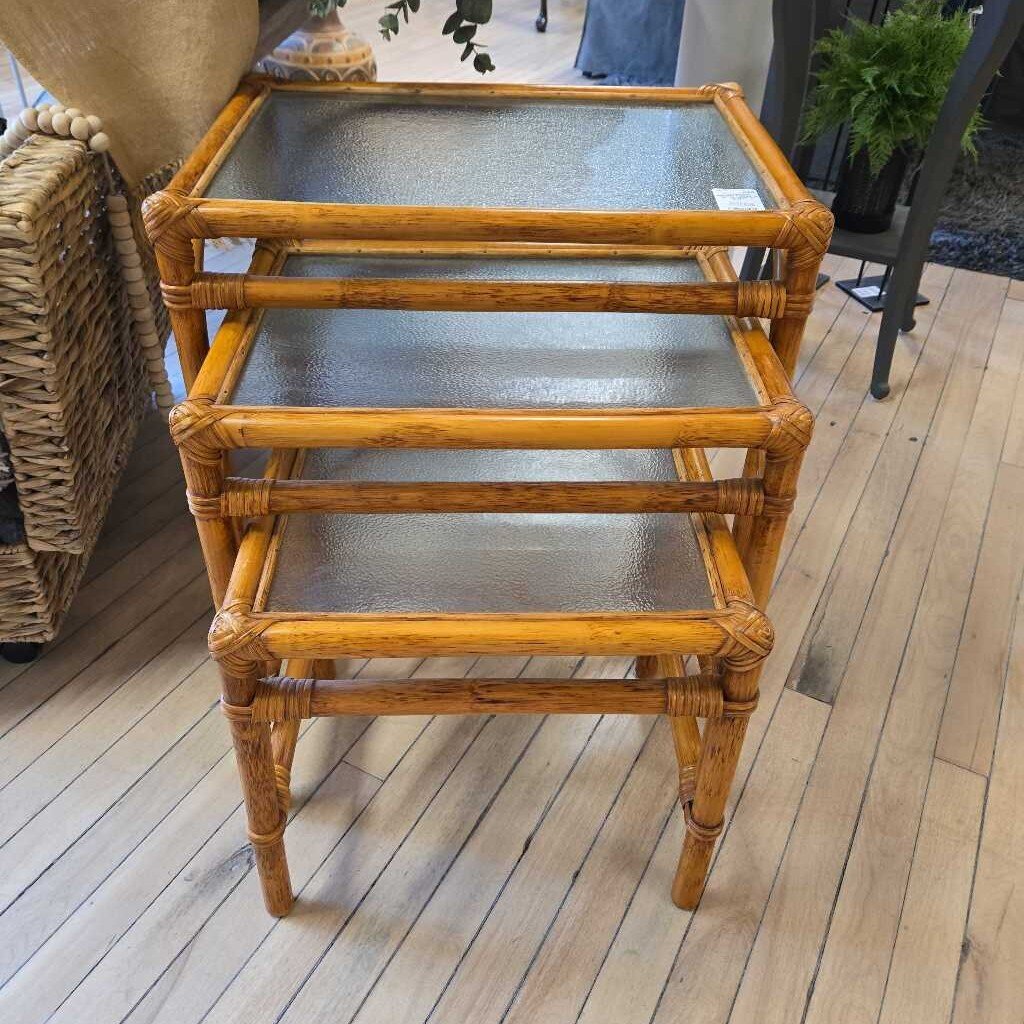 VTG BAMBOO NESTING TABLES