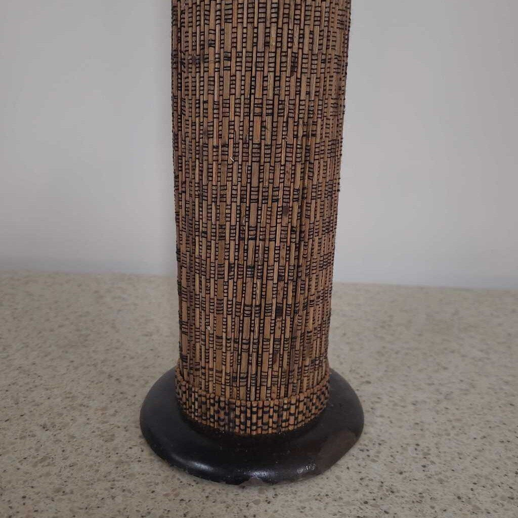 RATTAN WRAPPED CANDLE HOLDER