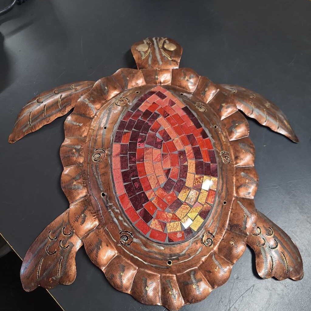 TIN TURTLE W/ MOSAIC DESIGN
