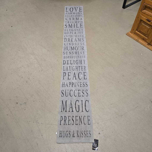 8' URBAN BARN LOVE TABLE RUNNER