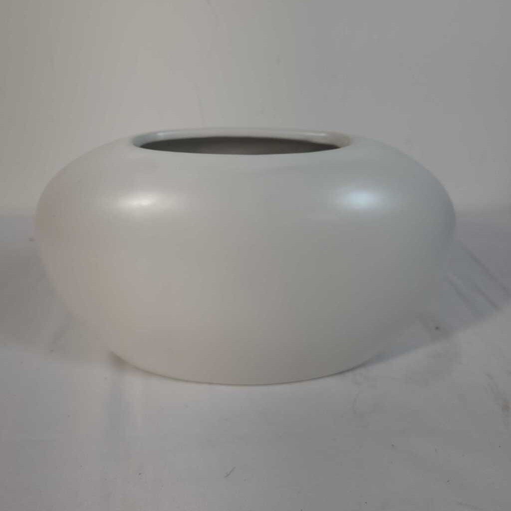 WHITE OVAL VASE