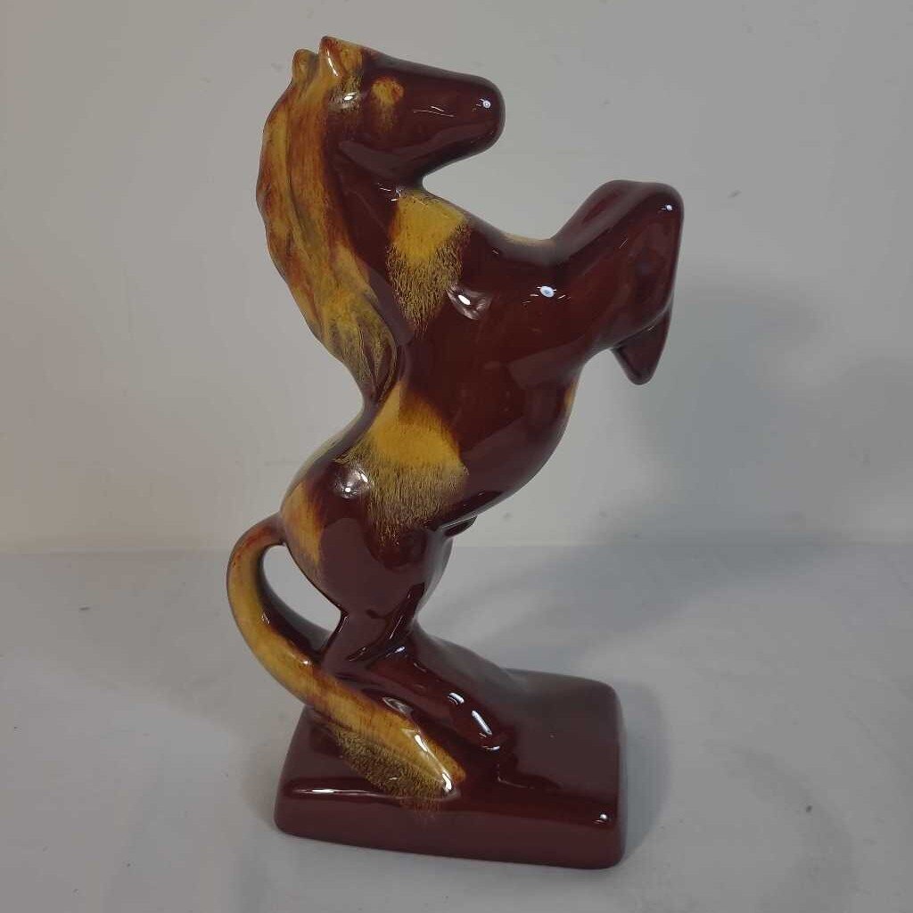 BLUE MOUNTAIN POTTERY HARVEST GOLD REARING HORSE