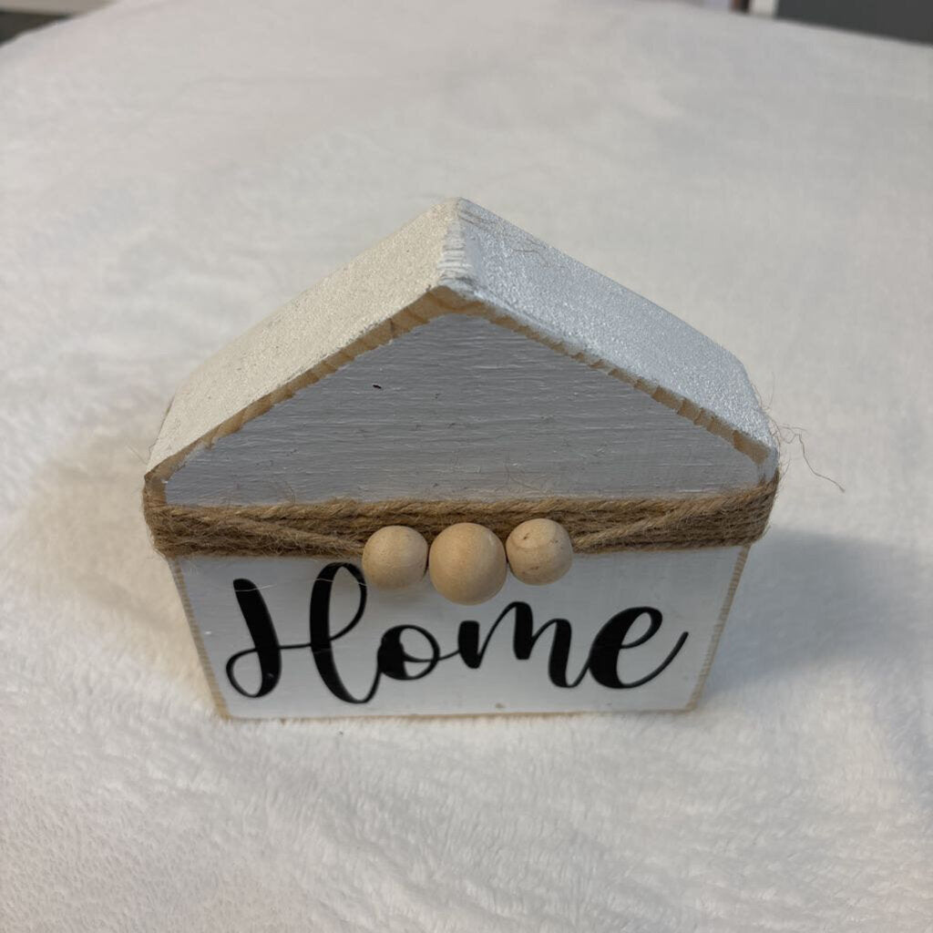 WHITE "HOME" WOODEN HOUSE