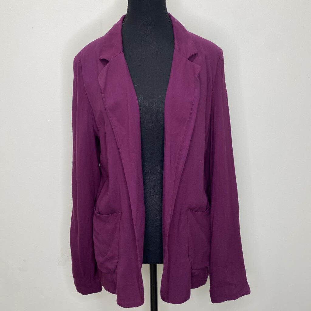 TALULA - PURPLE OPEN-FRONT CARDIGAN