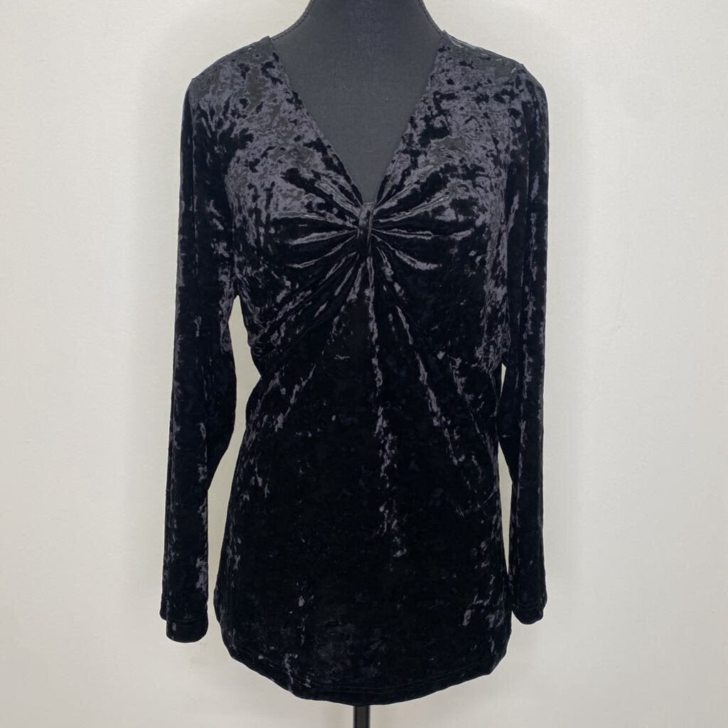 ADDITION ELLE - BLACK VELVET TOP