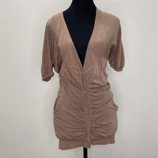 WILFRED - BROWN BUTTONED S/S CARDIGAN