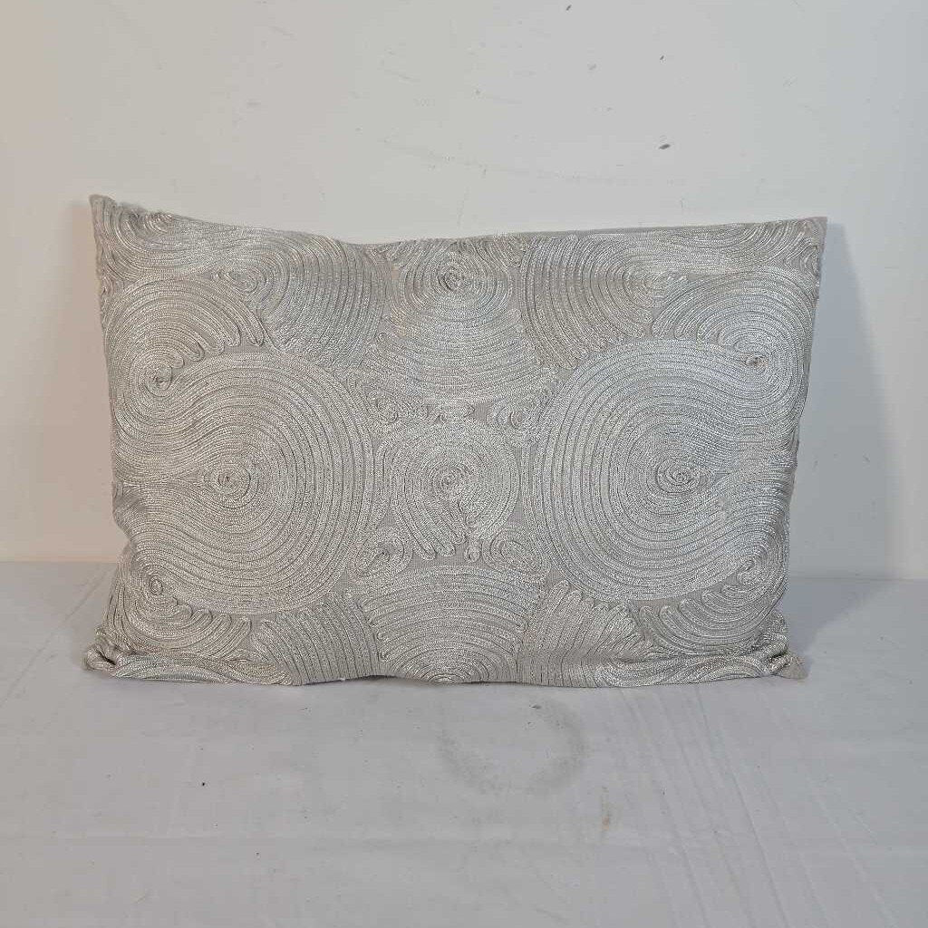 GREY DOWN FILLED LUMBAR PILLOW