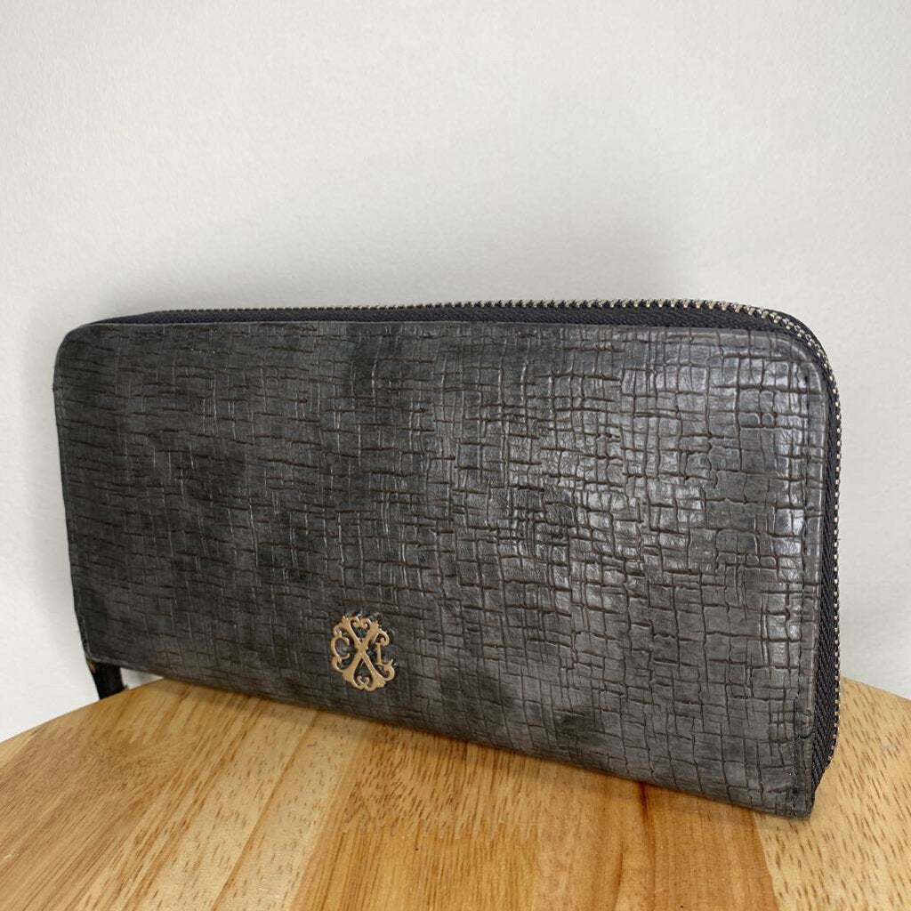 CHRISTIAN LACROIX - GREY FAUX LEATHER WALLET