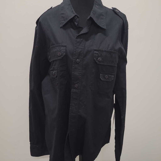 *NWT* POSITANO - BLACK L/S BUTTON-UP