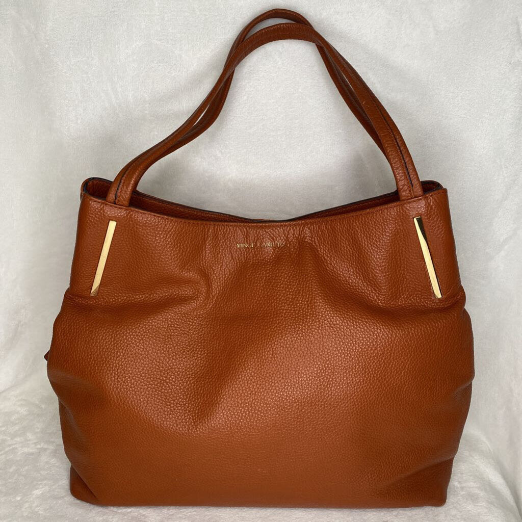 VINCE CAMUTO - BROWN ITALIAN LEATHER TOTE PURSE
