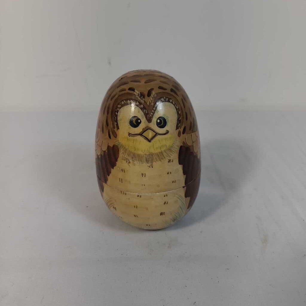 5 PC NESTING OWLS