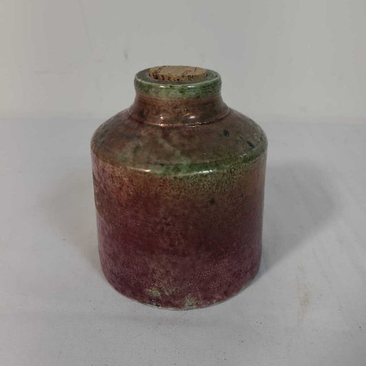 CERAMIC JUG W/CORK STOPPER