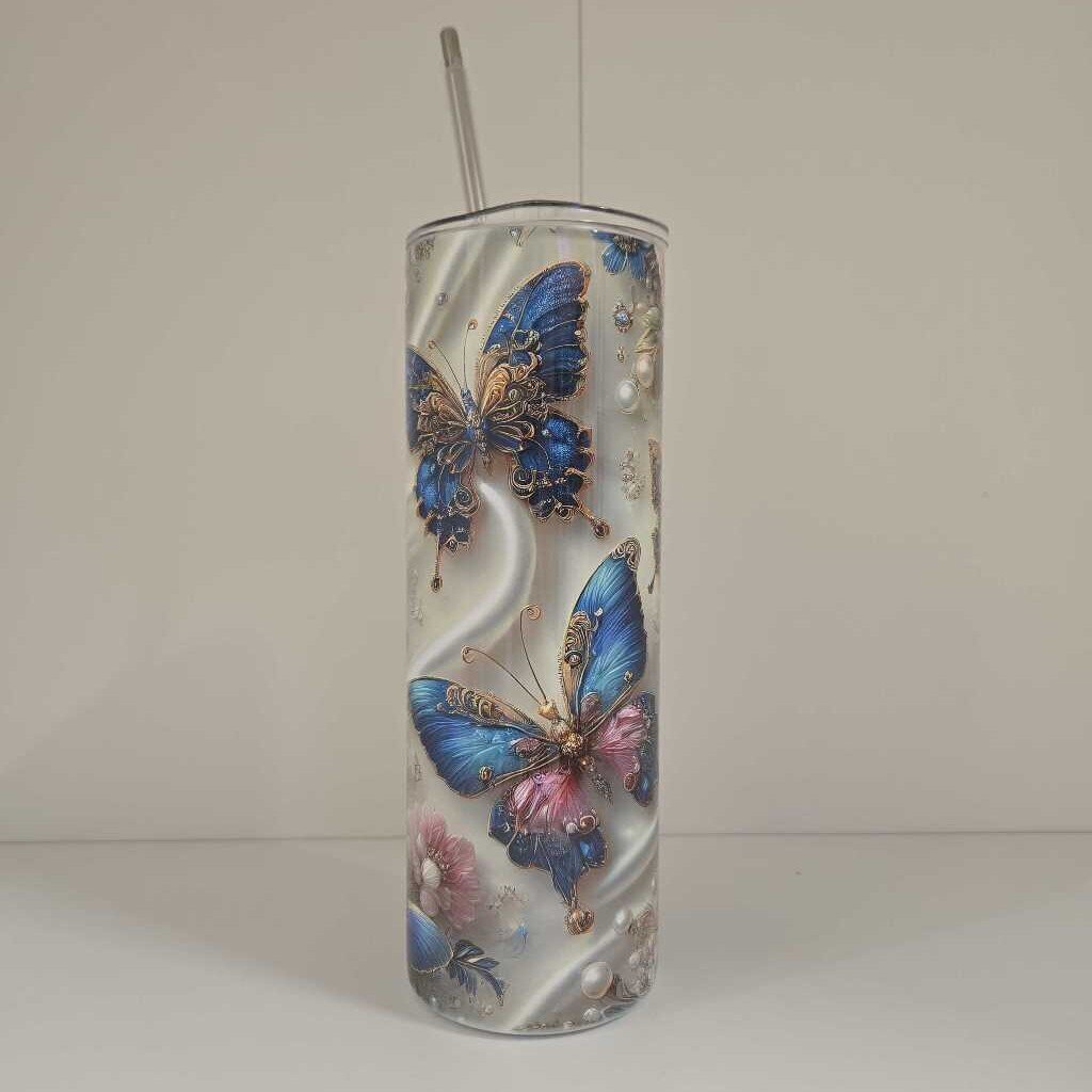 BUTTERFLY 20 OZ STAINLESS TUMBER