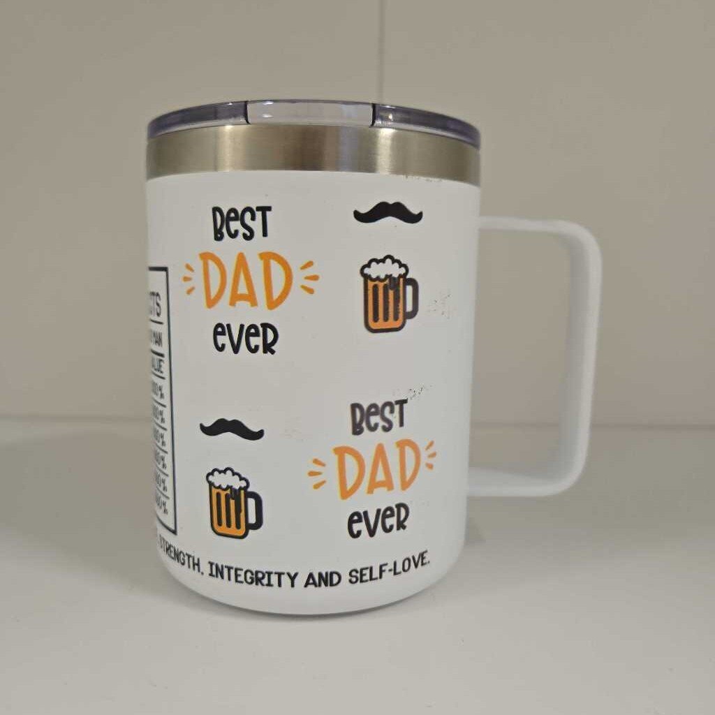 12 OZ STAINLESS DAD NUTRITION FACTS MUG