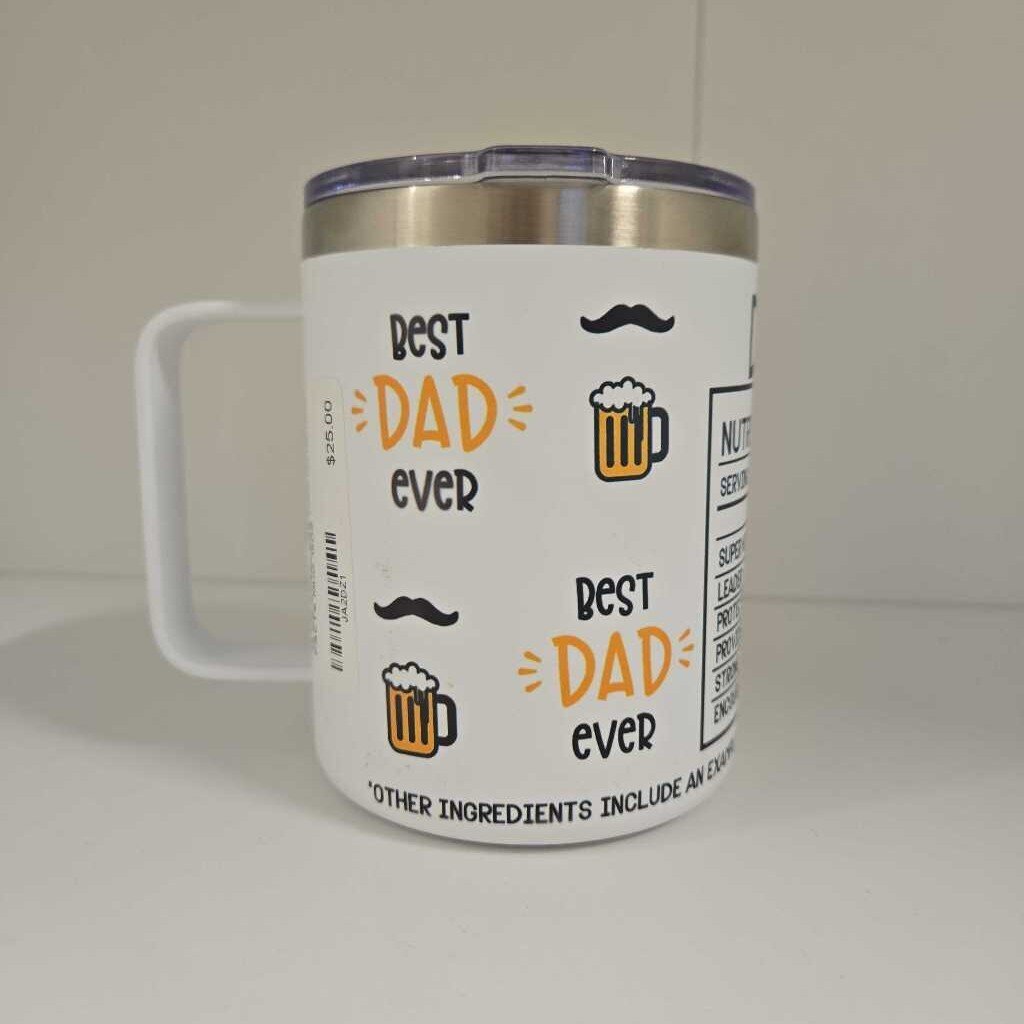 12 OZ STAINLESS DAD NUTRITION FACTS MUG