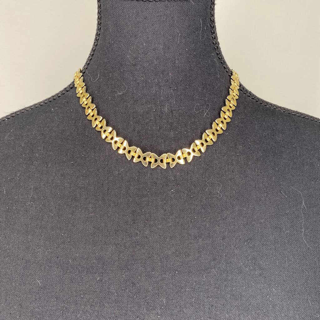 GOLD PLATED "X" NECKLACE