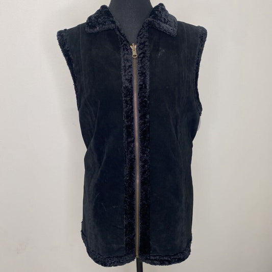 JAPON ET CHINE - REVERSIBLE BLACK LEATHER SUEDE VEST
