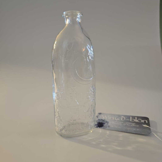 1930s Dominion Glass Baby Bottle "The Cow Jumps Over the Moon"