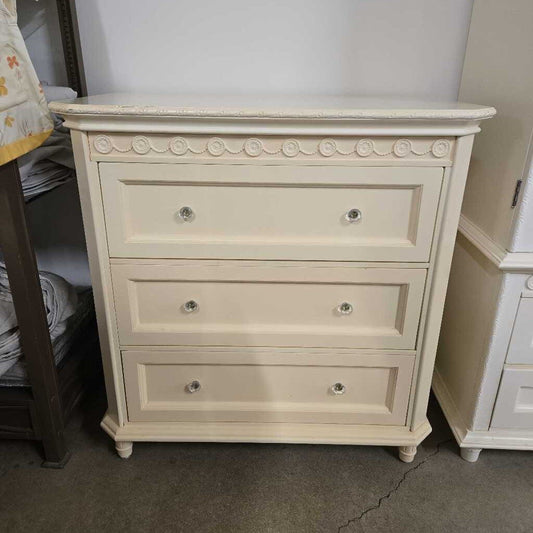 3 DRAWER CREAM DRESSER