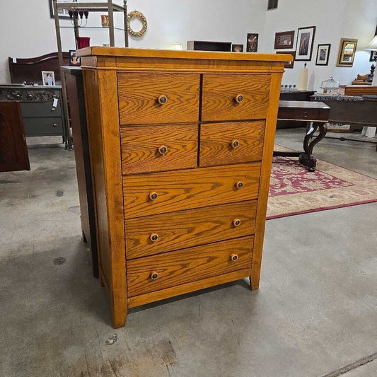 OAK 7 DRAWER DRESSER
