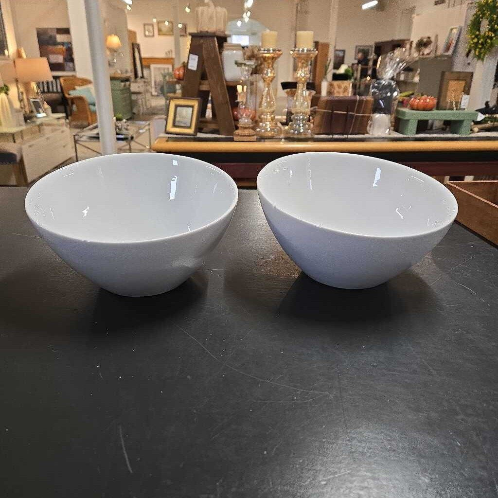 PR LG ANGLED WHITE BOWLS
