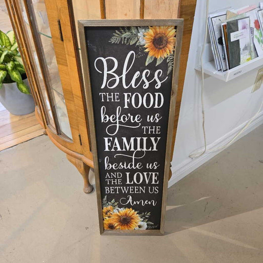 SUNFLOWER BLESS THE FOOD SIGN