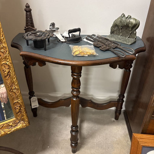 Vintage 3 Leg Half Moon Side Table
