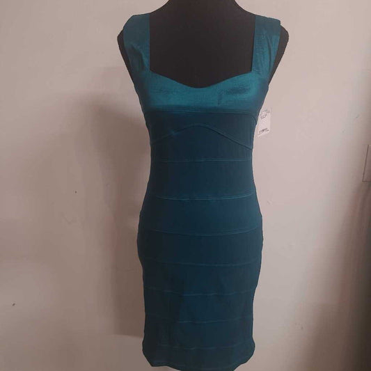 TEAL FITTED DRESS