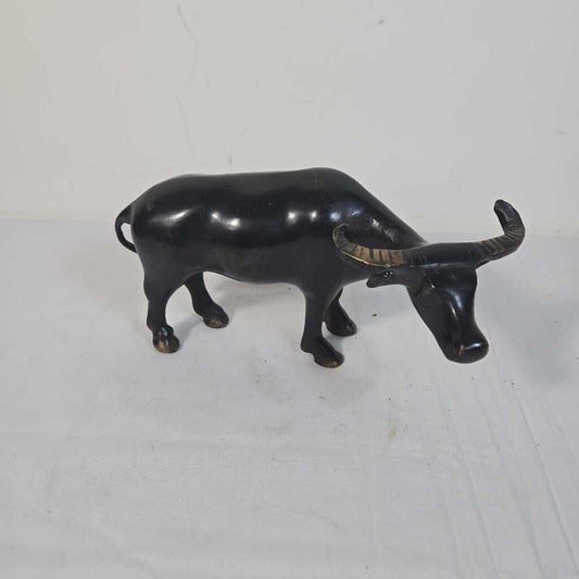 ANTIQUE BRONZE BULL STATUE