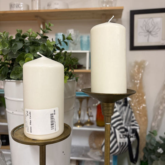 White Pillar Candle