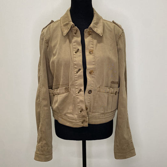 HEI HEI - KHAKI CROPPED CARGO JACKET