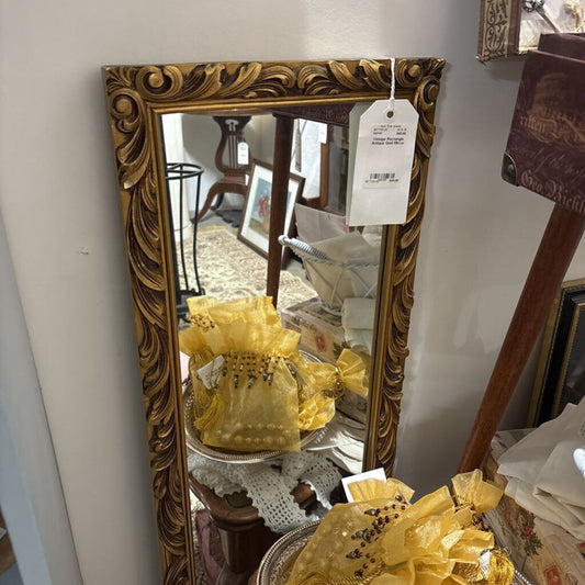 Vintage Rectangle Antique Gold Mirror
