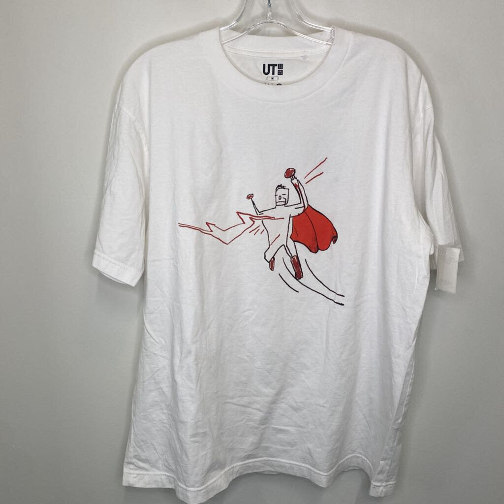 UNIQLO - WHITE S/S "SUPERMAN" T-SHIRT