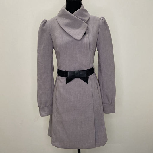 H&M - GREY JACKET W/ BELTED BOW