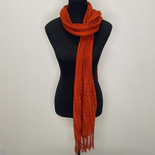 CORAL SCARF W/ TASSELS