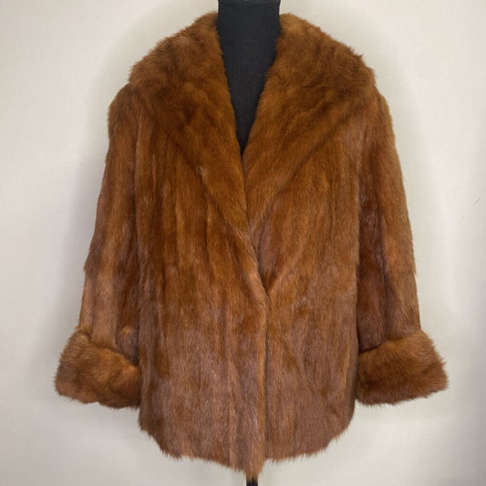 VTG - BROWN SHORT FUR COAT