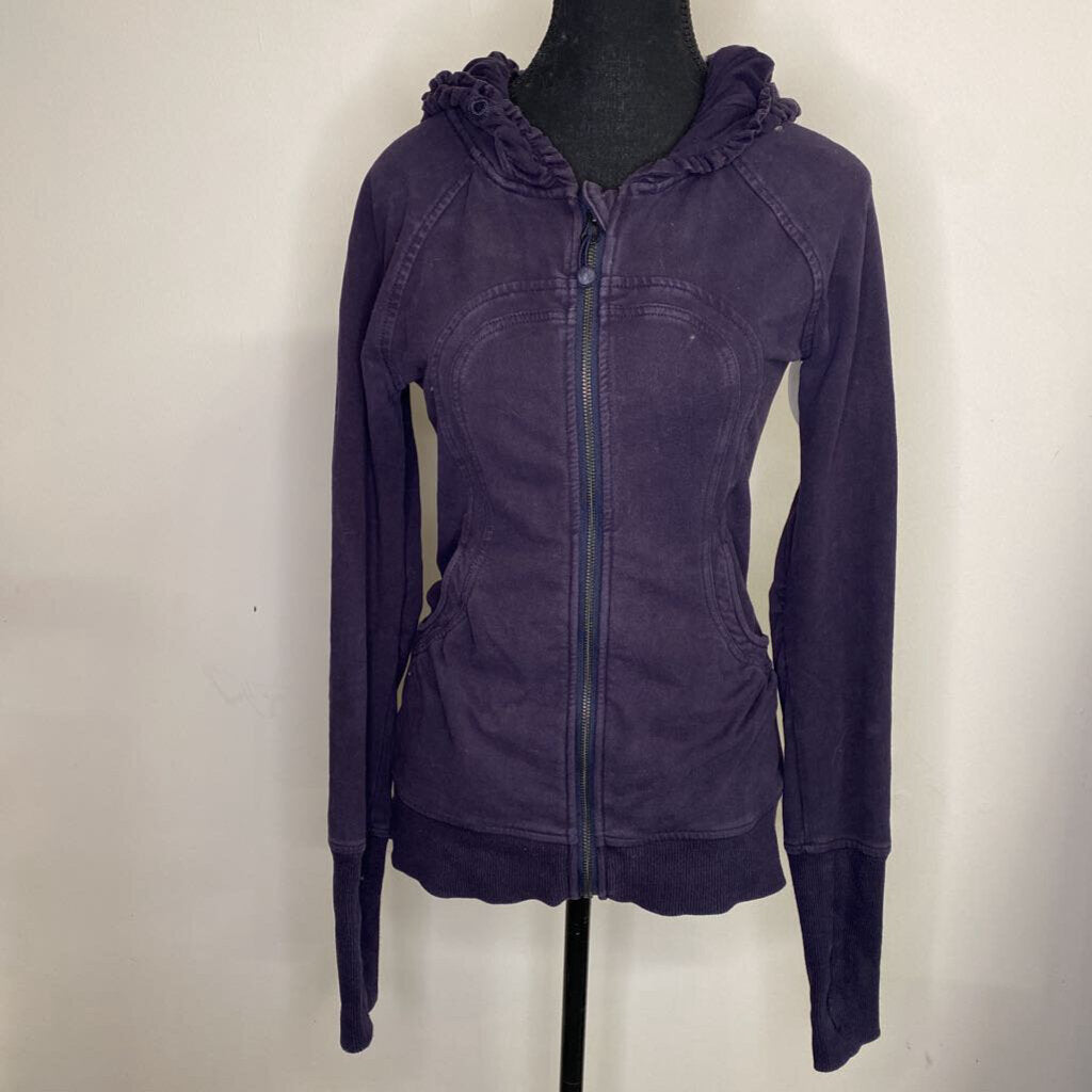 LULULEMON - PURPLE ZIP-UP HOODED SWEATER