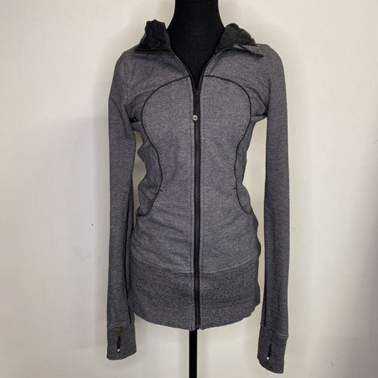 LULULEMON - GREY ZIP-UP HOODED SWEATER