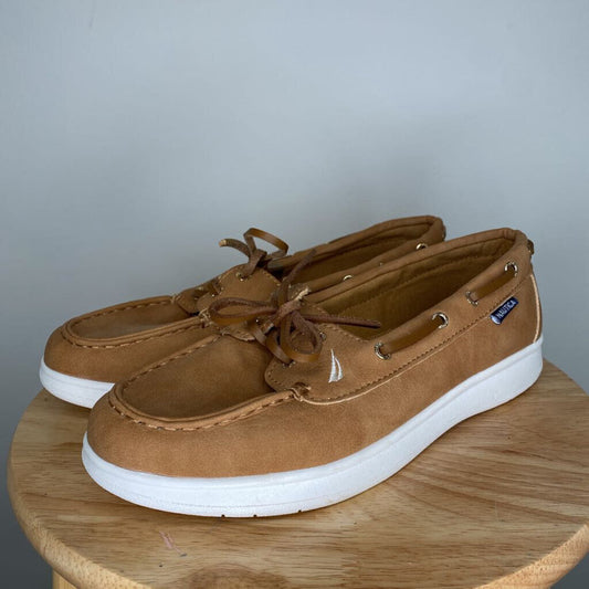 NAUTICA - BROWN LEATHER BOAT SHOES