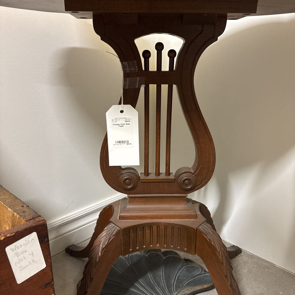 Vintage Violin Side Table